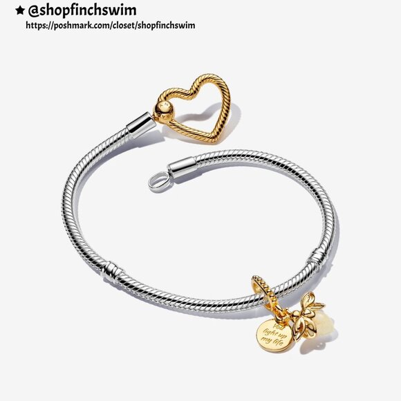 Pandora Two-tone Glow-in-the-dark Firefly Bracelet Set - Picture 1 of 3